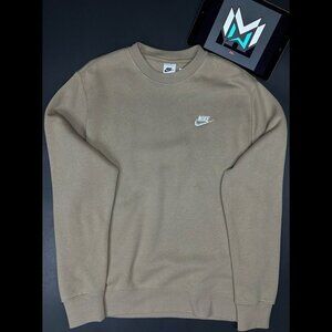 Nike NSW Club Crew Neck Pullover Sweatshirt Khaki Men’s 2XL BV2662-247